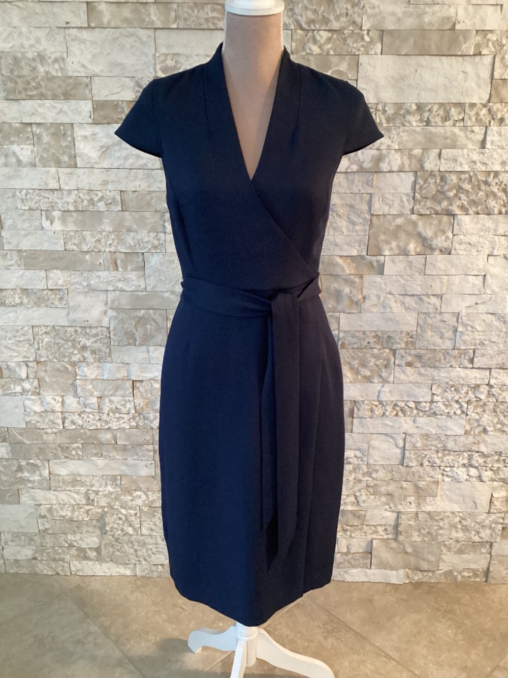 J.Crew Faux-Wrap Dress in Triple Dobby
